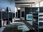 Modern Storage Cabinet Black F Versatile Free-Standing Organizer - Image 8
