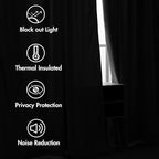 MIULEE Grey Velvet Curtains 52x72 inches 2 Panels Luxury Blackout Curtains | - Image 5