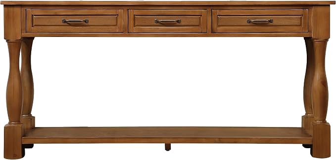 Knocbel Long Antique Entry Console Table - Image 3