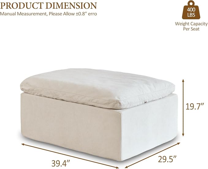 ANONER Modular Sectional Sofa Foot Rest - Image 2