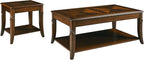 Mid-Century Modern Living Room Coffee Table Set, 2-Piece Solid Wood Living Room - Image 3