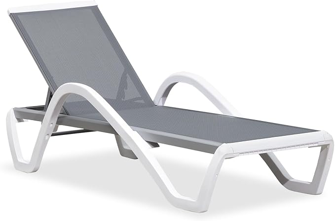 PURPLE LEAF Patio Chaise Lounge Chair by PURPLELEAF