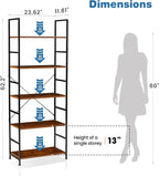 DUMOS 5 Tiers Bookshelf, Classical Modern Book Shelf, Tall Display Shelves in - Image 3