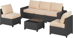 Aoxun Patio Furniture Set, Widen Armrests Wicker Outdoor Sectional - Image 10