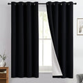 Yakamok Black 100% Blackout Curtains 63 Inches Long by Yakamok