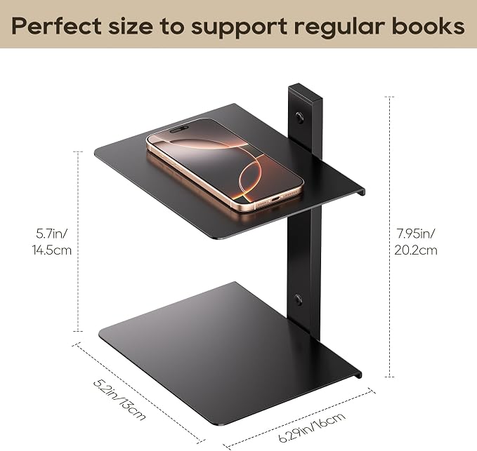 Invisible Floating Bookshelf for Wall, 8 Tier Vertical Spine Book Tower Wall - Image 3