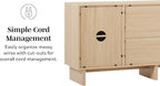 Walker Edison Modern Beveled 2-Door, 2-Drawer Sideboard, 63 Inch, Coastal Oak - Image 4