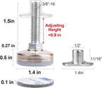 Heavy Duty Furniture Leveling Feet Adjustable Furniture Leg Levelers - Image 2