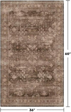 Boho Taupe Brown 3x5 Large Entryway Rug - Image 2