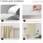 Portable Light Blocking Curtains Self Stick Design Removable Adhesive Window - Image 3