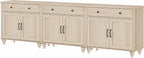 WAMAPT Buffet Cabinet with 6 Doors and 3 Drawers, Large Coffee Bar Table Wood - Image 7