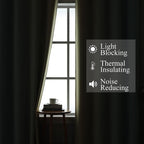 Aqua and Beige Ombre Blackout Curtains - Image 3