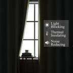 Aqua and Beige Ombre Blackout Curtains - Image 3