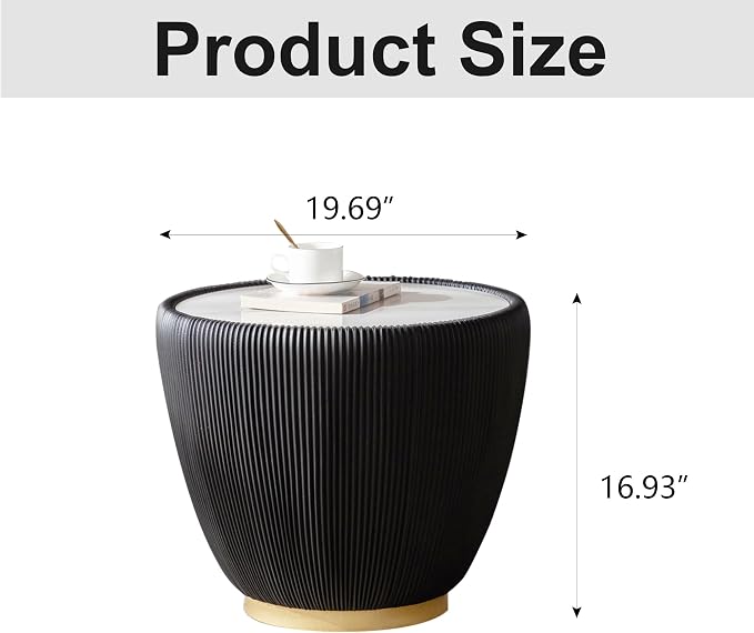 SSLine Bowl-Shape Small Coffee Table Modern Sintered Stone Top Coffee Table in - Image 2