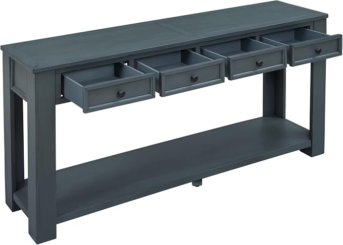 LKTART Solid Wood Console Table, Long Sofa Table Entryway Table - Image 4