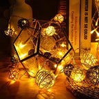 Wicker Ball Orbs,White, Wood Color, Light Tan, Coffee,2.8'',2.4'',2'',1.6'' - Image 6