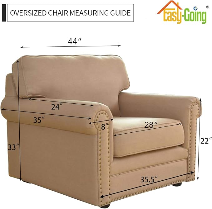 Easy-Going Stretch Oversized Chair Slipcover - Image 4