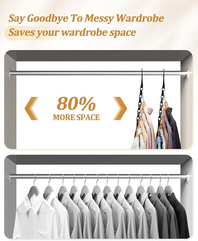 AMKUFO Hangers-Space-Saving 16 Pack Space-Saver, Plastic Magic Hangers - Image 7