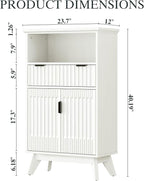 Fatmok Buffet Cabinet with Storage Set of 3, Wood Buffet Sideboard Console Table - Image 3