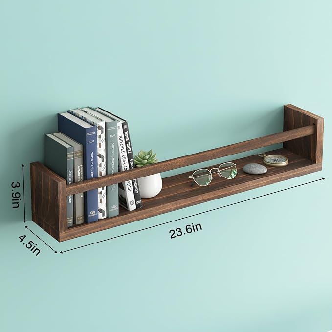 Fixwal Nursery Book Shelves, 23.6 Inch Floating Bookshelves - Image 3
