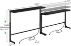 Kitstorack 2-Pack Black Console Table, 7.9" Deep Panel, Adjustable Height & - Image 3