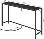 MAHANCRIS Console Table, Narrow Sofa Table, 43.3” Entrance Table - Image 3