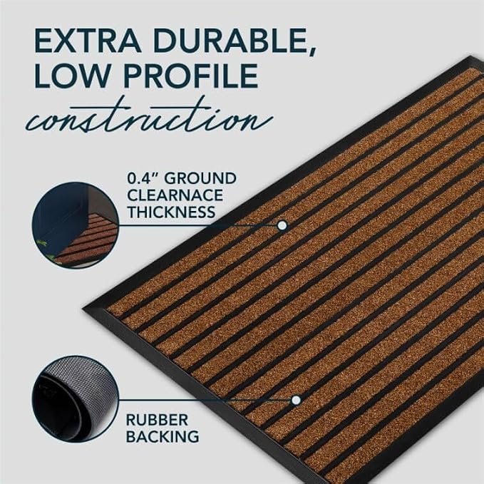 ubdyo Extra Durable Door Mat Outside Entrance | Dirt Trapping, Non-Slip Backing - Image 4