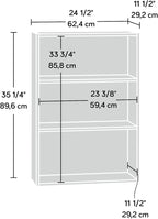 Sauder Beginnings 3-Shelf Bookcase/ Book shelf, Soft White finish - Image 3