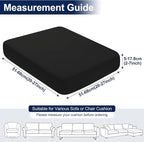 Smiry Waterproof Patio Cushion Covers, Stretch Outdoor Furniture Covers | Couch - Image 6
