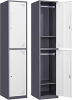 Metal Locker for Home, Dressing Room, Lockable Locker Cabinet by Anxxsu