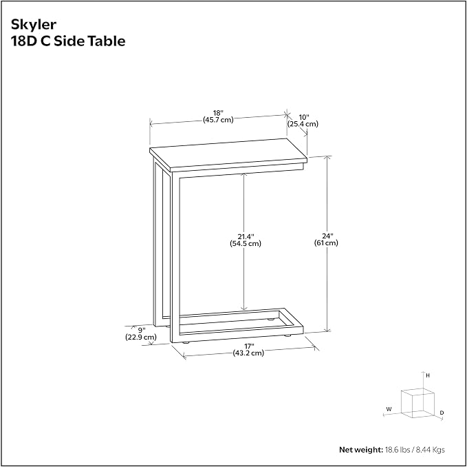 SIMPLIHOME Skyler Metal Table - Image 2