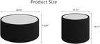 Round Marble Coffee Table Set of 2, 2 Piece White Coffee Table and End Table Set - Image 2