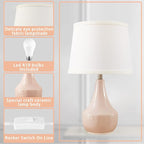 GyroVu 18" Table Lamp Set of 2, Ceramic Lamp Classic Beside Lamps Nightstand - Image 7