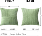 MIULEE Sage Green Decorative Throw Pillow Covers - Image 6