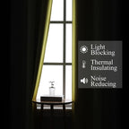 Black and Yellow Ombre Blackout Curtains 84 Inches Long | Room Darkening - Image 3