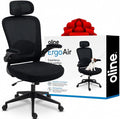 Oline ErgoAir Ergonomic Office Chair – Adjustable Lumbar Support, Flip-Up by Oline