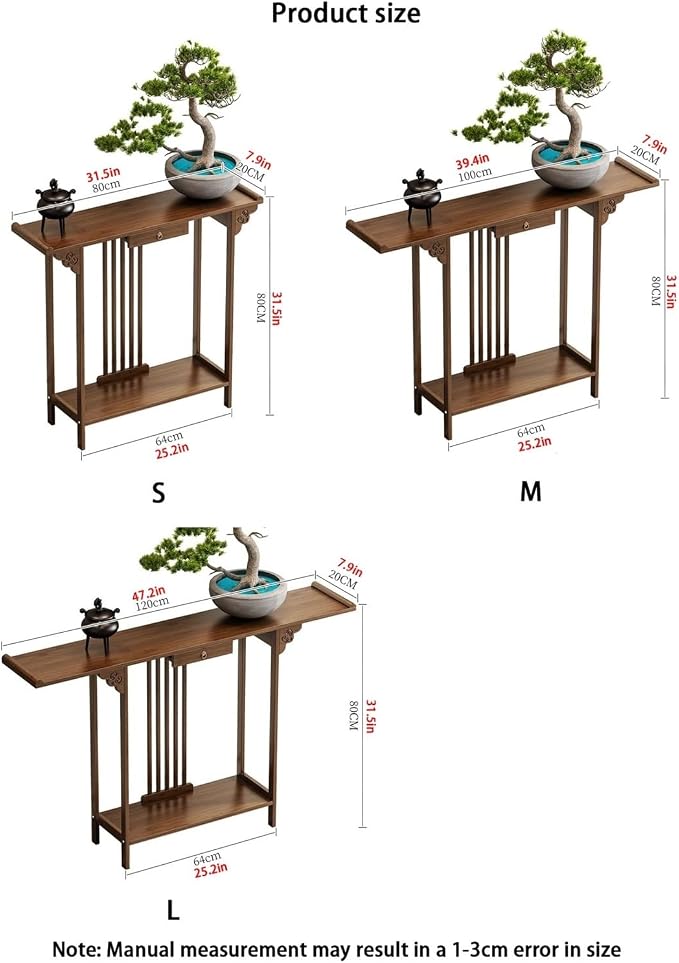 Natural Bamboo Console Table - Image 2