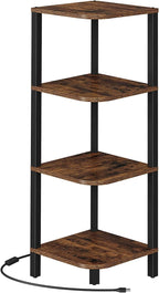 TUTOTAK Corner Shelf, 4-Tier Corner Bookshelf - Image 8