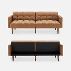 mopio 76.4" Futon Sofa Bed, Sleeper Sofa, Mid Century Modern Futon Couch - Image 9