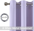 Yakamok Room Darkening Curtains 42x84 inch Length Lilac-Living Room | 2 panels - Image 2
