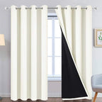Yakamok Cream 100% Blackout Curtains 96 Inches Long by Yakamok