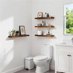 BAYKA Floating Shelves for Wall, 22.5 Inch Rustic Wood Wall Mounted Shelving - Image 5