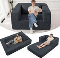 Futon Sofa Bed with Pillow, 3-in-1 Sleeper Sofa Bed with Removable Cover by Cansunna