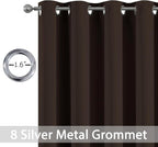 Yakamok Room Darkening Curtains 52x63 inch Length Dark Brown-Living Room | 2 - Image 2