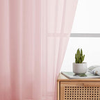 Cafe Curtains 36 Inch Length Tier 2 Pieces, Modern Soft Airy Sheer Kitchen - Image 7