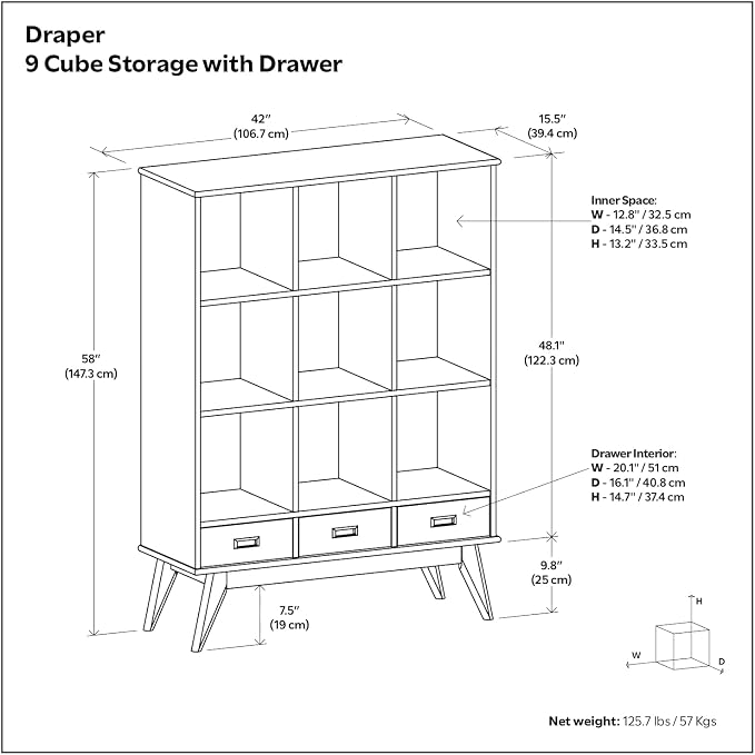 SIMPLIHOME Draper Bookcase - Image 3
