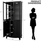 ARTPOWER 72" Freestanding Kitchen Pantry Storage Sideboard, Classical Tall - Image 2