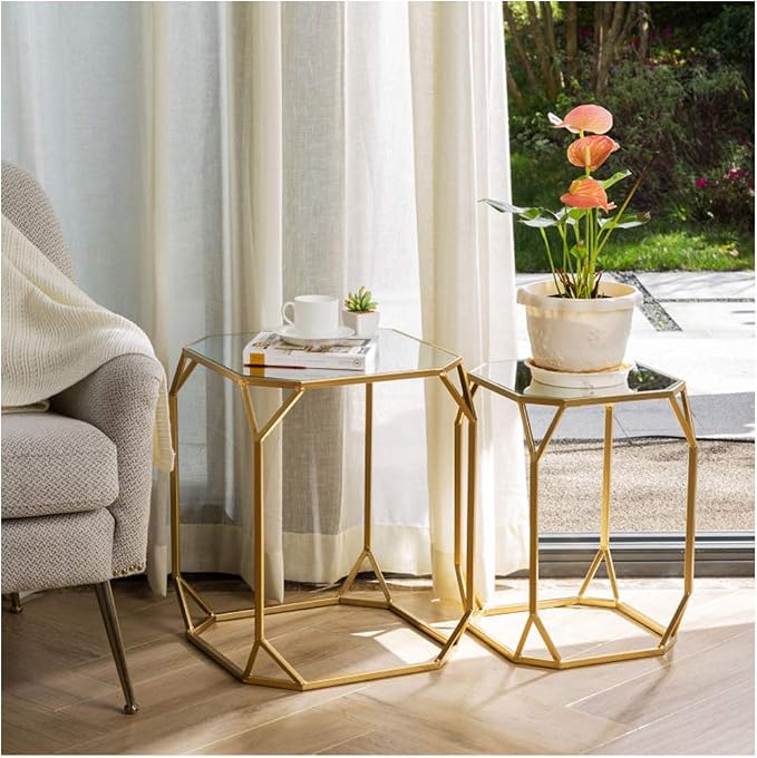 Glitzhome Modern Nesting Tables, Side/End Tables by Glitzhome