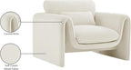 Meridian Furniture 199Cream-C Sloan Collection Modern | Contemporary Velvet - Image 18