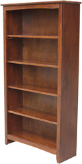 International Concepts, Solid Wood Bookcase 60" High, Adjustable Shelves by InternationalConcepts